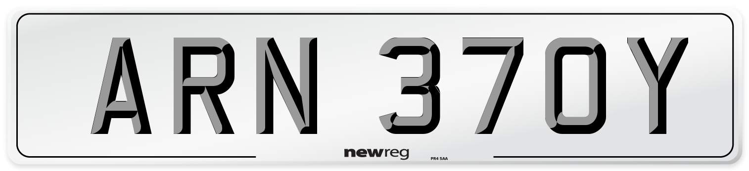 ARN 370Y Number Plate from New Reg